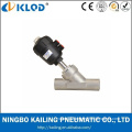 Piston operated welding angle seat valves